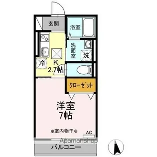 フラットちとせ【1階】の間取り