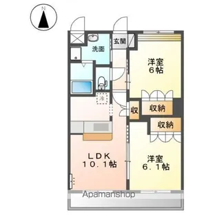 グリーングランデⅠ【2階】の間取り