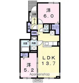 メゾン五稜郭 1番館【1階】の間取り