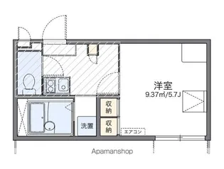 レオパレスAVANZARE K【2階】の間取り