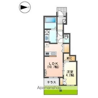ロータス【105号室】の間取り