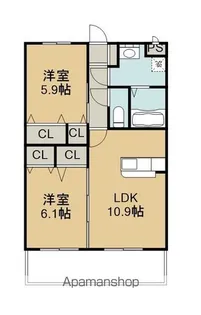 FLOWER CONCORDIA【1階】の間取り