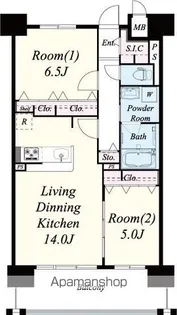 ショウエイ靱【10階】の間取り