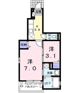 リヴェール 霞【1階】の間取り