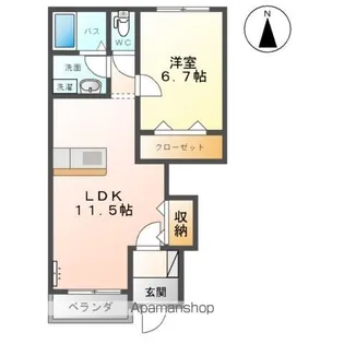 ペンブロークⅢ【1階】の間取り
