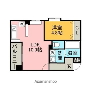 S−FORT筑紫通り【3階】の間取り