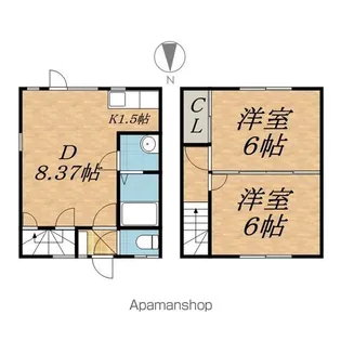 北海道帯広市東三条南17丁目【テラスハウス】の間取り