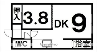 1DKの間取り画像