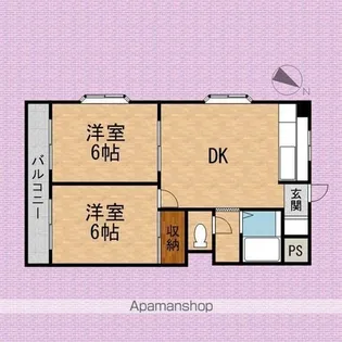 共栄マンション【2階】の間取り