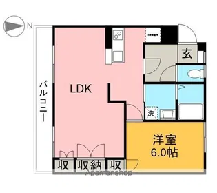 ディマンドハイツB棟【203号室】の間取り