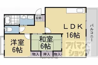 ハイツナカムラII【106号室】の間取り