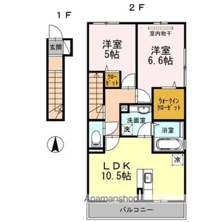 アルページュ ドゥ【2階】の間取り