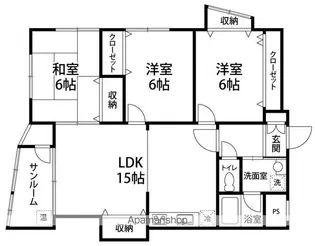 ヴィラ藤右衛門【305号室】の間取り