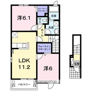 セブンハイツ南Ⅱ【2階】の間取り