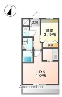 リアン オキダイ【105号室】の間取り