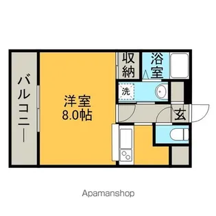 エンクレスト博多駅前Ⅱ【8階】の間取り