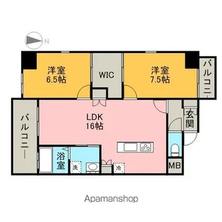 コモレビスクエア名駅北【10階】の間取り