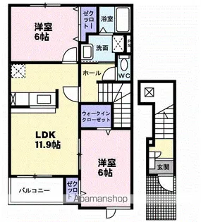 メゾン ベル カルム【2階】の間取り