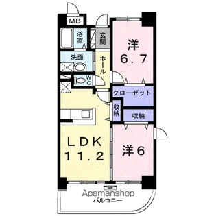 プラシード【1階】の間取り