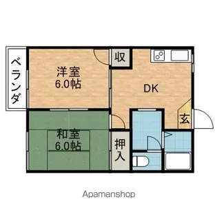 ハイツドリーム【202号室】の間取り