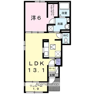 インパスト コーダ【1階】の間取り