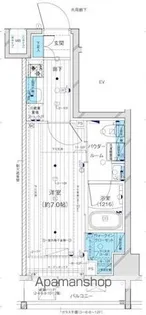 メインステージ三ノ輪WEST【703号室号室】の間取り