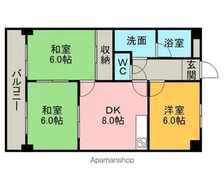 エシール共和【4階】の間取り