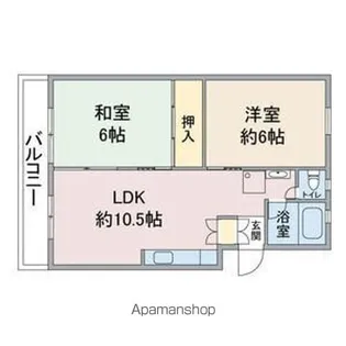 第2大幸ハイツ【4階】の間取り