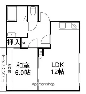 フェリシタス八日市【1階】の間取り