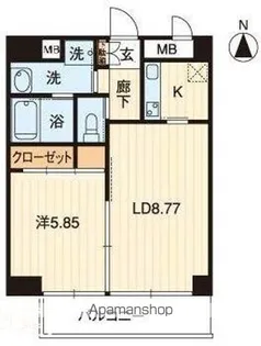 アルファレガロ錦町【303号室】の間取り