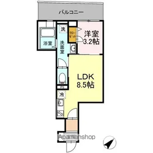 ベイサイドヒルズ関内【3階】の間取り