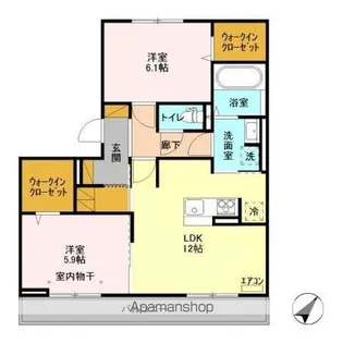 ベリーナ【3階】の間取り