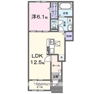 ラルゴミヤA【1階】の間取り