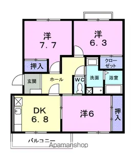 スカイレジデンス【3階】の間取り