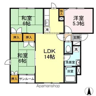 アーバンサイト A【1階】の間取り