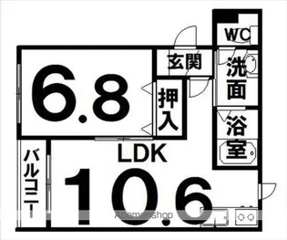 幸福マンションⅡ【2-B号室】の間取り