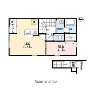 アクアヴィアーレ【201号室】の間取り