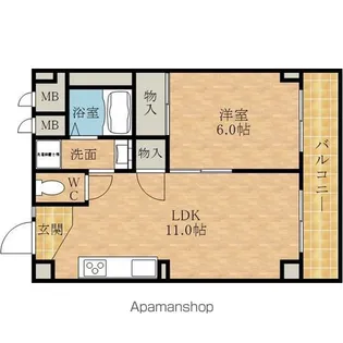 サンピア久米田【703号室】の間取り