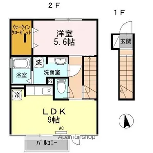 スカイフローラ【2階】の間取り