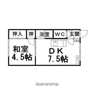 コーポ柏陽【203号室】の間取り