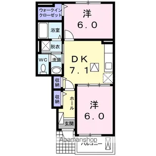 ベルセリスメゾンⅠ【1階】の間取り