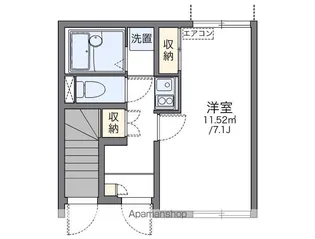 レオネクストリバーサイドYAS【1階】の間取り