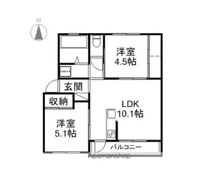 ペイ・ルミエール長野【231号室】の間取り