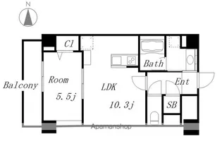 RESIDENCE丸の内七間町【3階】の間取り