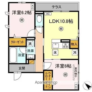 AIGRETTE(エグレット)【1階】の間取り