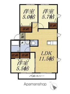 ゴールデンハイムⅡ【1階】の間取り