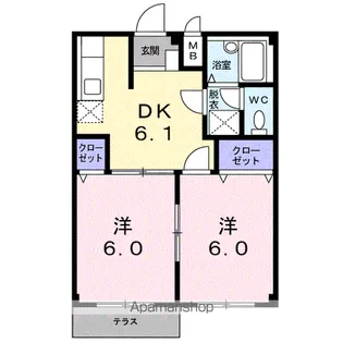 デパートメントアラキ【1階】の間取り