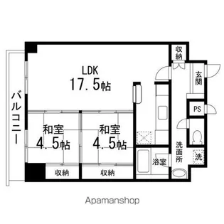 YSKコーポ卸町【1202号室】の間取り