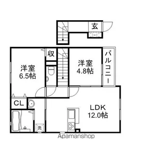 ハレクラニ【A201号室】の間取り