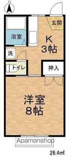 フレグランスWEST A・B【1階】の間取り